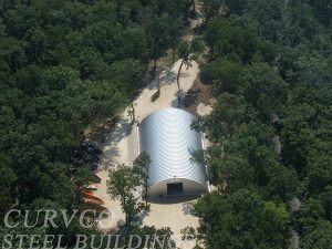 Estructura Quonset vista aérea