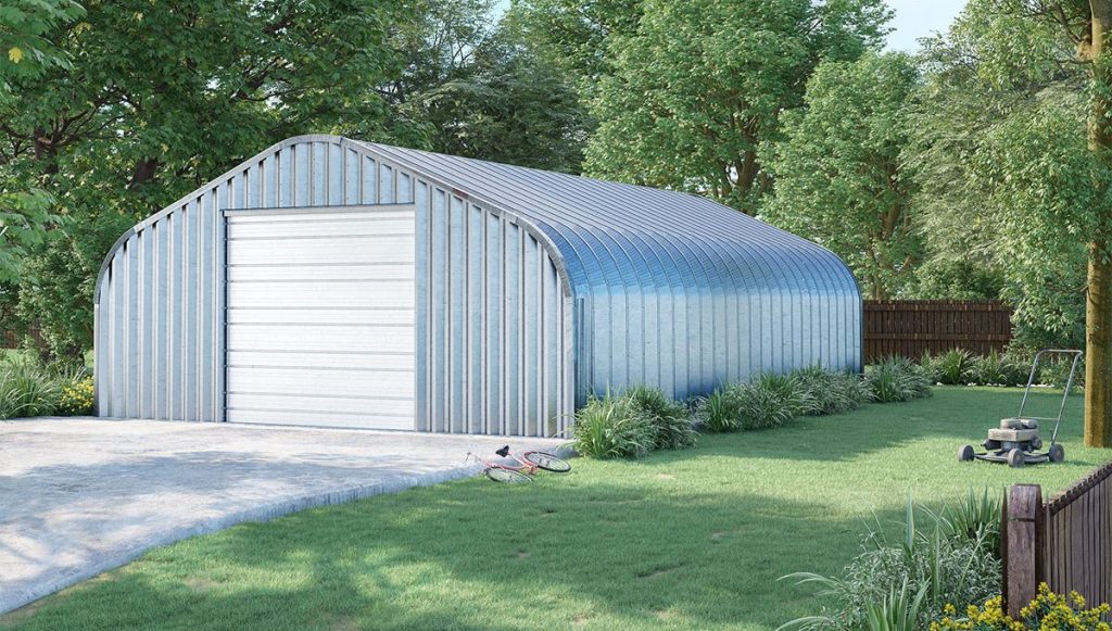 Garaje metálico Quonset en Ohio modelo P