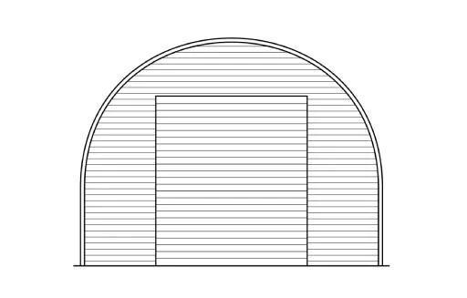 Ilustración de estructura en arco Modelo-S