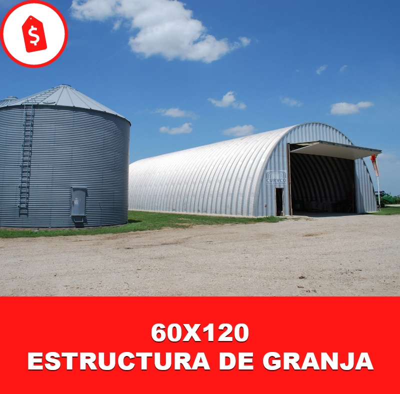 Estructuras de acero para granja 60x120