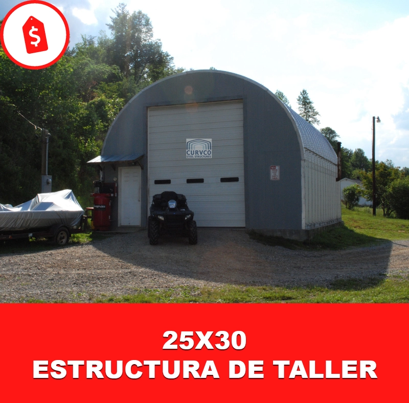 Estructuras de acero para taller 25x30