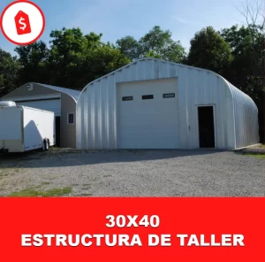 Estructuras de acero para taller 30x40