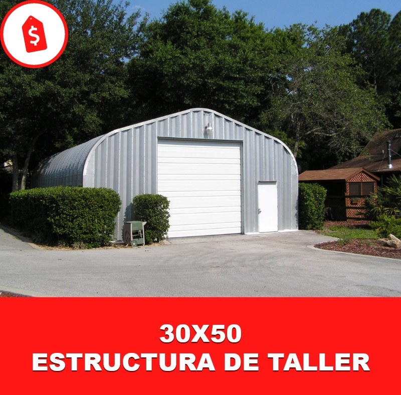 Estructuras de acero para taller 30x50