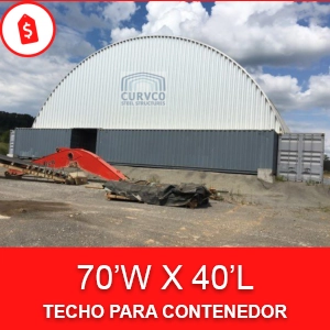 Techo para contenedor 70'W x 40'L