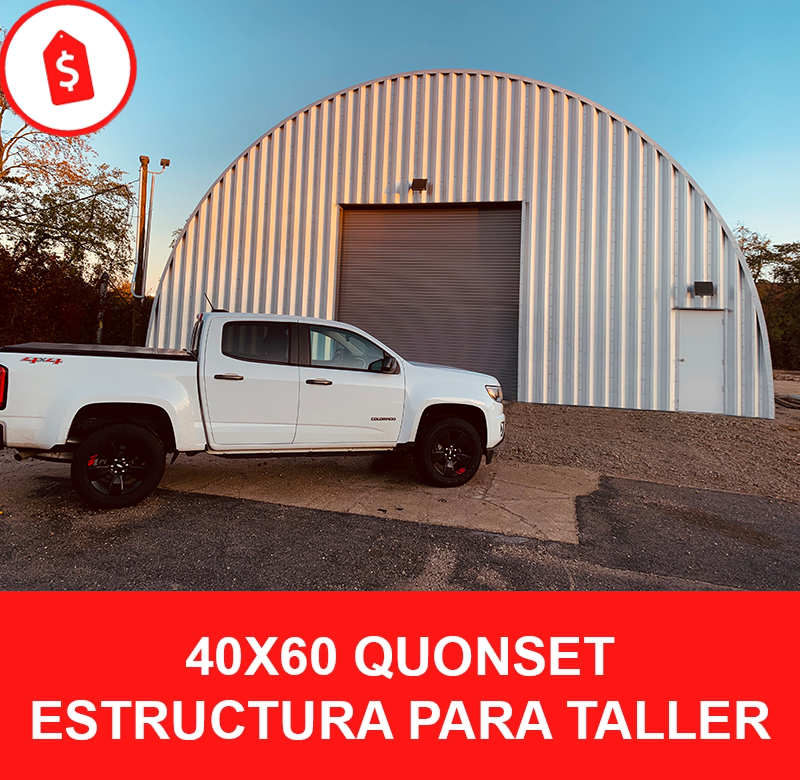 Estructuras en arco para taller de 40x60