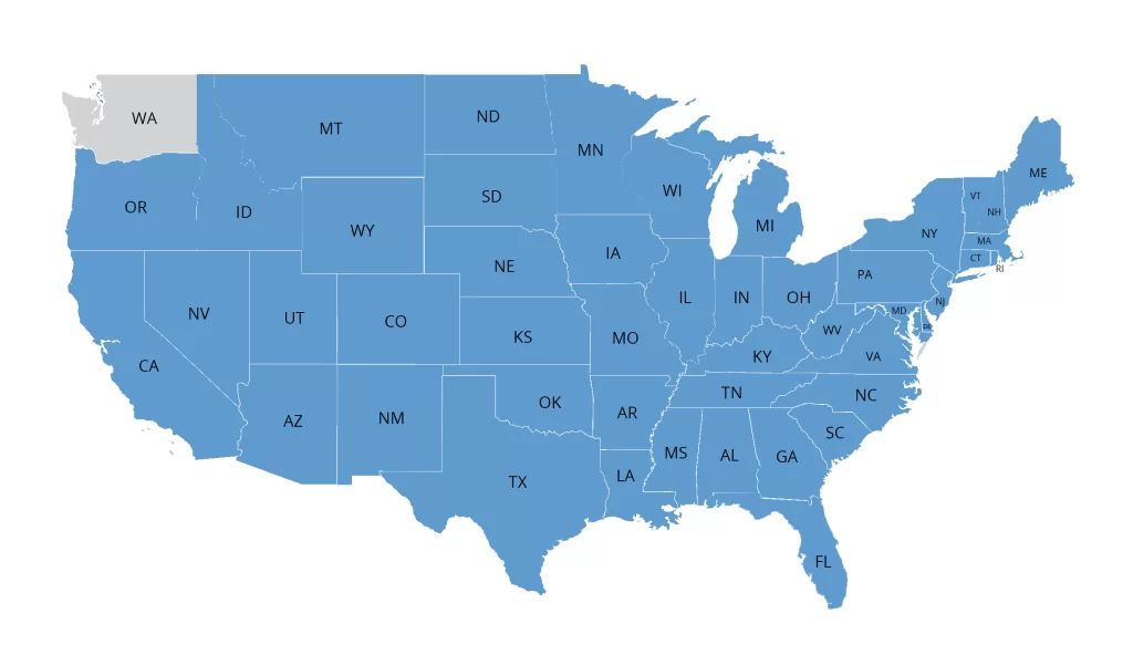 Mapa de Estados - USA